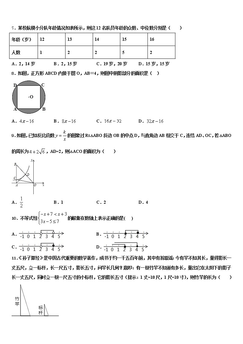 2022年山东省日照市实验二中学中考数学全真模拟试卷含解析02