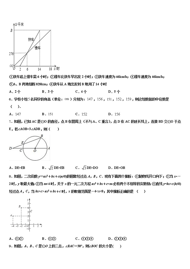2022年陕西省安康市旬阳县中考数学模试卷含解析第2页