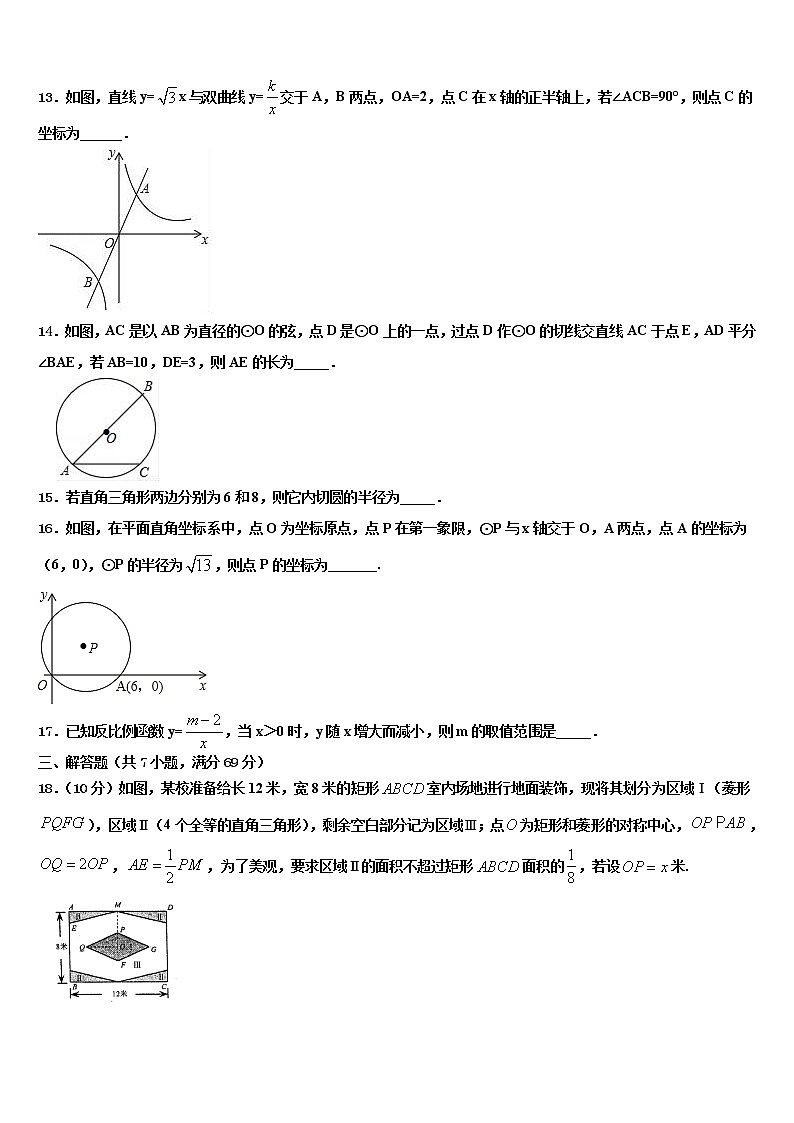 2022年浙江省杭州市启正中学中考数学模拟精编试卷含解析03