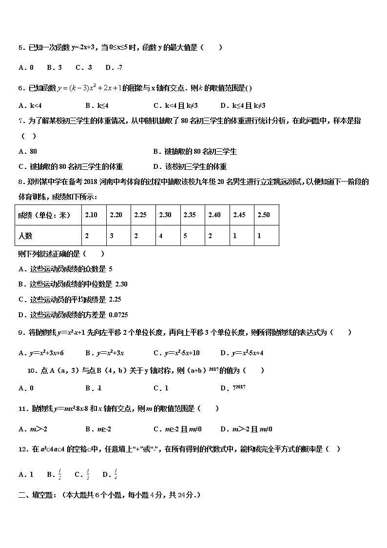 2022年天津市蓟县中考数学模拟试题含解析第2页