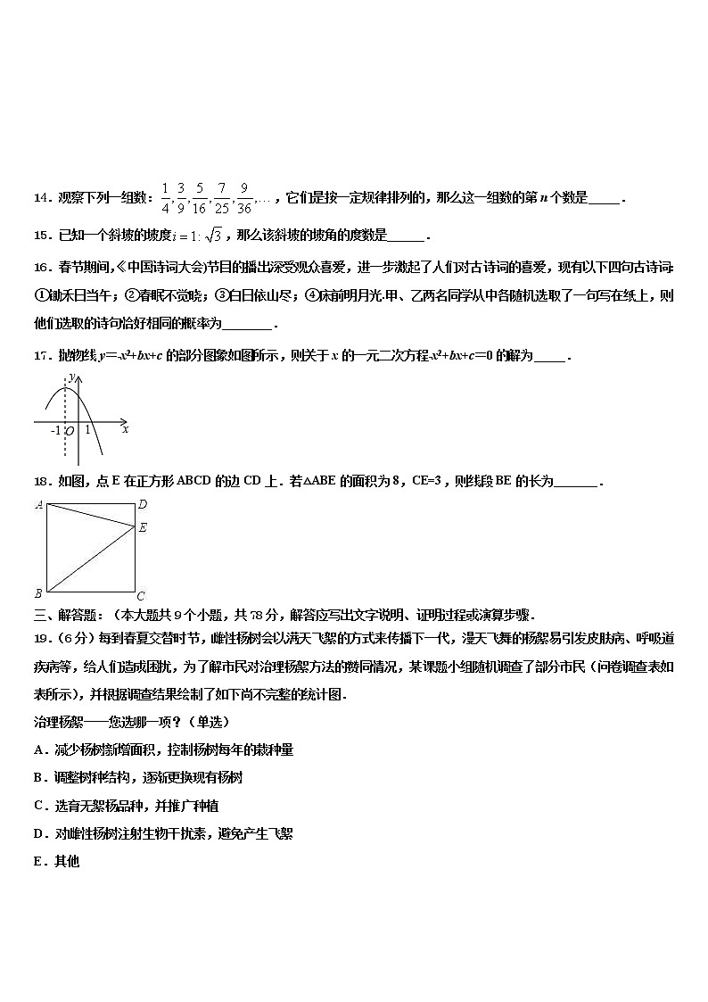 2022年武汉武昌区五校联考中考适应性考试数学试题含解析第3页