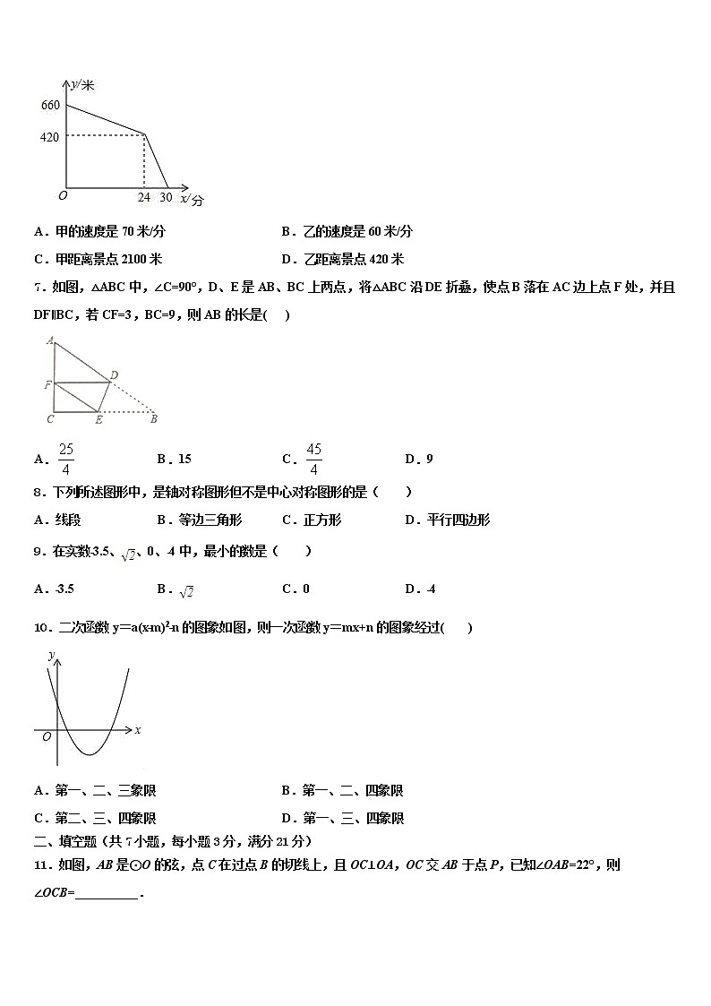 2022年上海市普陀区名校中考联考数学试题含解析02