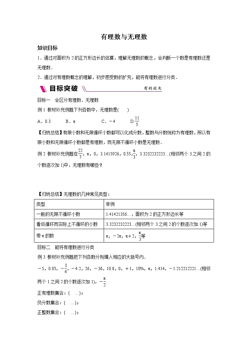 2.2 有理数与无理数 苏科版七年级数学上册同步练习(含答案)第1页
