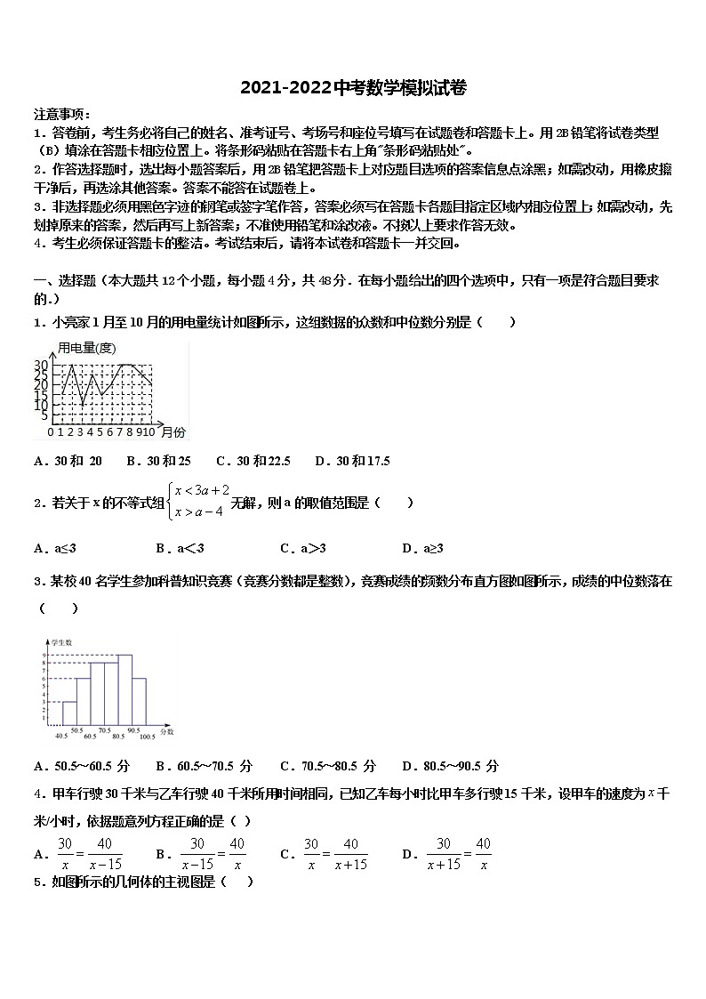 2022年四川省成都市锦江区七中学育才校中考数学最后冲刺模拟试卷含解析第1页
