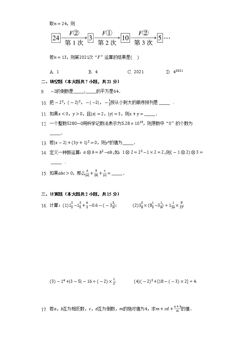 第2章 有理数 苏科版七年级数学上册同步测试卷(含答案)第2页