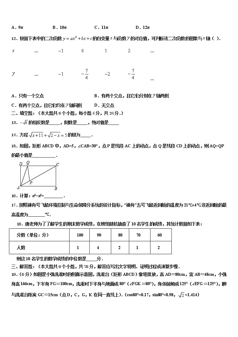2022年陕西省西安市莲湖区重点名校中考二模数学试题含解析03