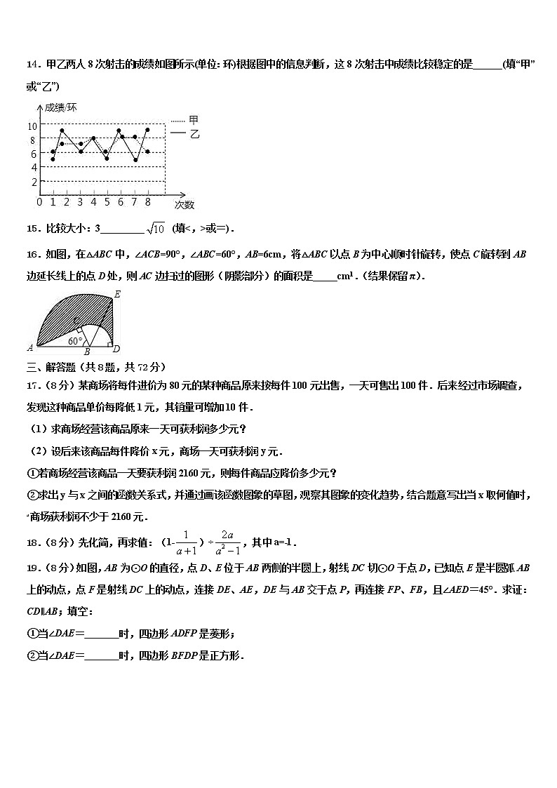 2022年山西省太原市名校中考数学模拟试题含解析03