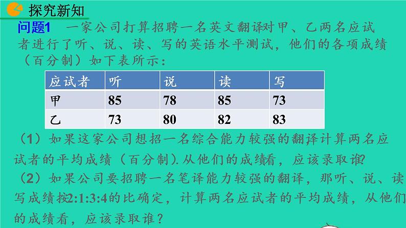 2022八年级数学下册第二十章数据的分析20.1数据的集中趋势20.1.1平均数第1课时教学课件新版新人教版06