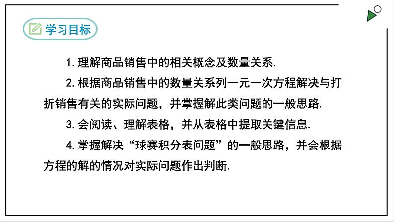 人教七上数学3.4《实际问题与一元一次方程》（第二课时销售利润与球赛积分问题）课件第2页