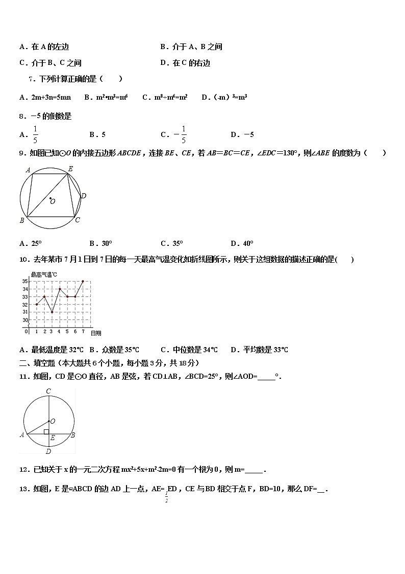 安徽省“六校联盟”2022年中考四模数学试题含解析第2页