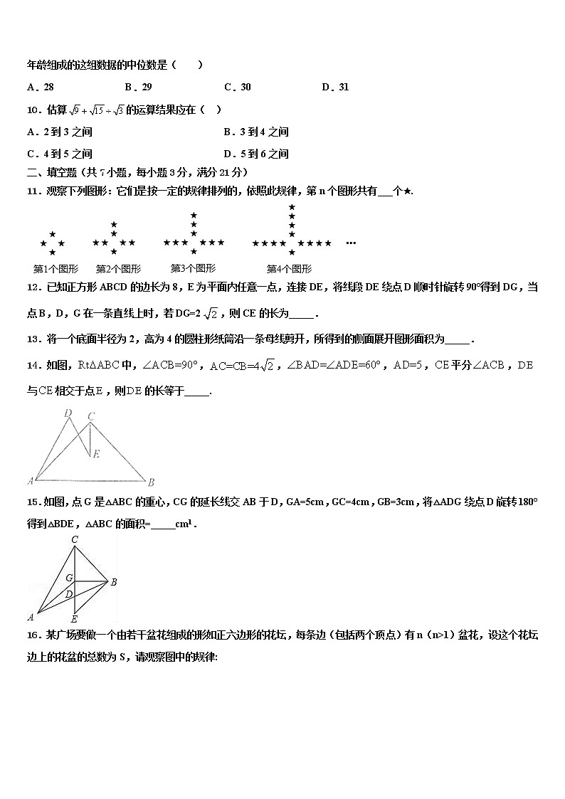 安徽省合肥市肥东县2021-2022学年中考数学四模试卷含解析第3页