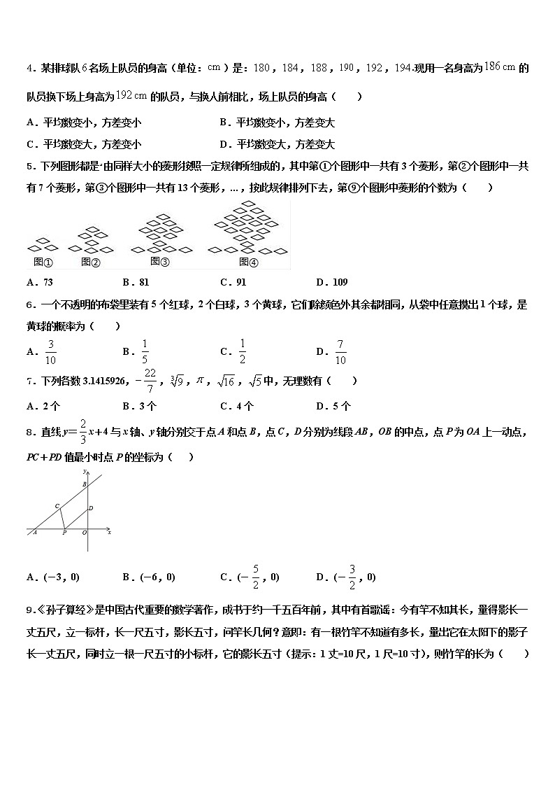 安徽省阜阳市第十中学2022年中考一模数学试题含解析02