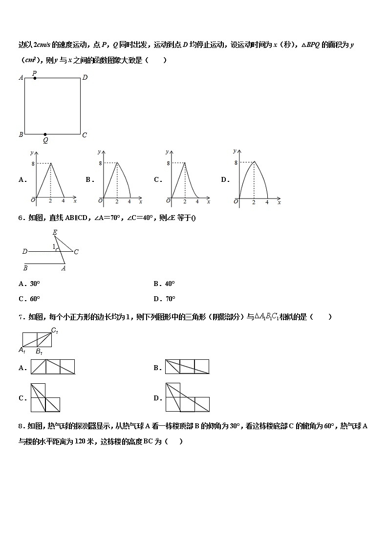 安徽省合肥市第四十八中学2021-2022学年中考数学押题试卷含解析第2页