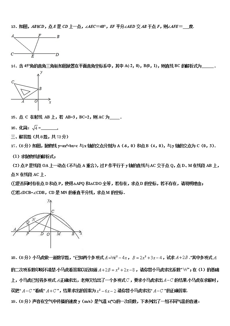 安徽省蚌埠市禹会区重点名校2022年中考适应性考试数学试题含解析03