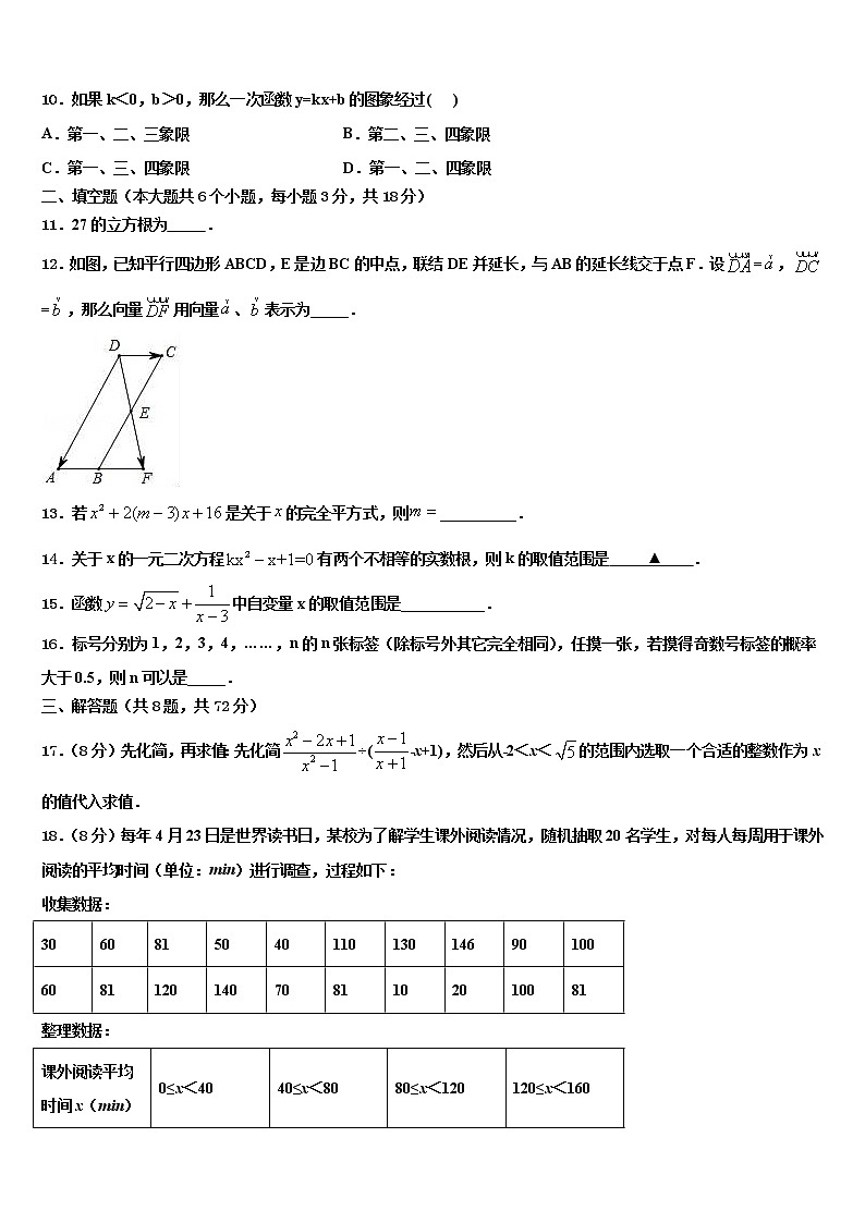 2022年浙江省绍兴市名校联谊会中考数学考前最后一卷含解析03
