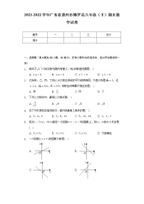 2021-2022学年广东省惠州市博罗县八年级（下）期末数学试卷（Word解析版）