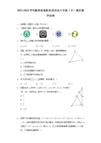 2021-2022学年陕西省咸阳市武功县八年级（下）期末数学试卷（Word解析版）