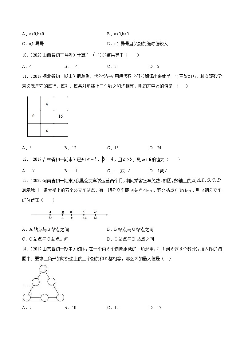 专题1.3 有理数的加减法（测试）七年级上册同步讲练（人教版）02