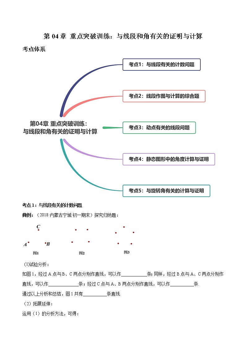 第04章 重点突破训练：与线段和角有关的证明与计算 七年级上册同步讲练（人教版）01