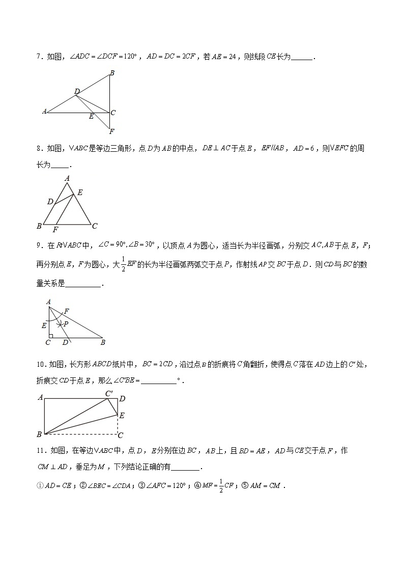 专训13.3.2.2 含30°角的直角三角形八年级上册考点专训（人教版） 试卷03