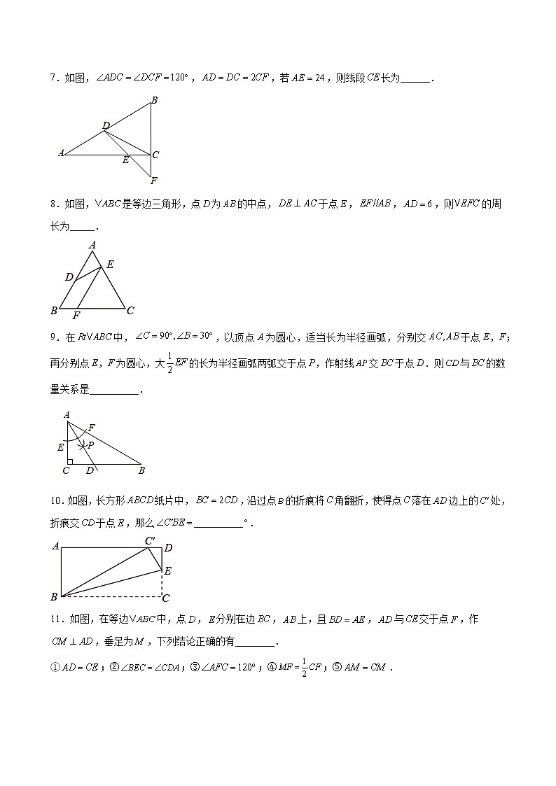专训13.3.2.2 含30°角的直角三角形八年级上册考点专训（人教版） 试卷03