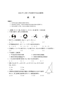 湖南省邵阳市隆回县2021-2022学年八年级下学期期末考试数学试题(word版含答案)