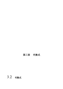 初中数学苏科版七年级上册3.2 代数式精品当堂达标检测题