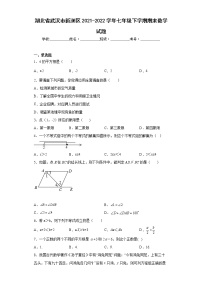 湖北省武汉市新洲区2021-2022学年七年级下学期期末数学试题(word版含答案)