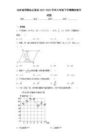 山东省日照市五莲县2021-2022学年八年级下学期期末数学试题(word版含答案)