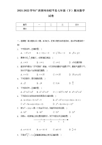 2021-2022学年广西贺州市昭平县七年级（下）期末数学试卷（Word解析版）