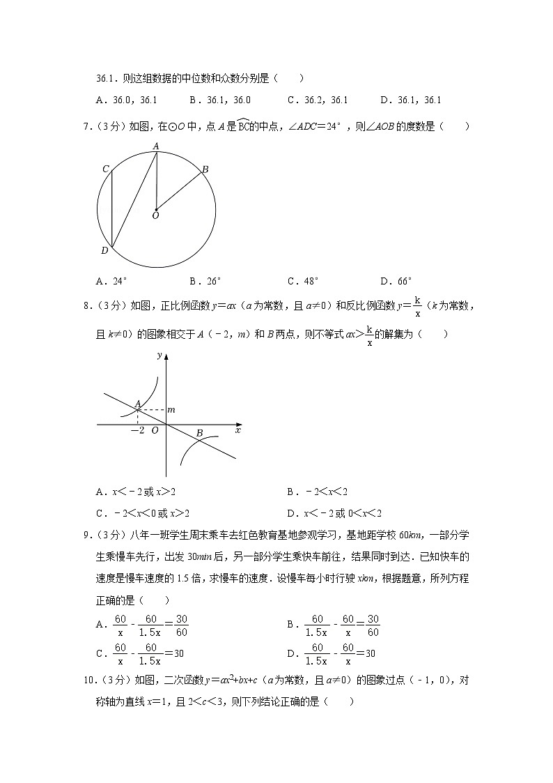 2022年辽宁省朝阳市中考数学真题(word版无答案)02