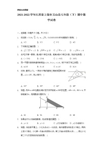 2021-2022学年江西省上饶市玉山县七年级（下）期中数学试卷（Word解析版）