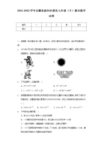 2021-2022学年安徽省宿州市萧县七年级（下）期末数学试卷（Word解析版）