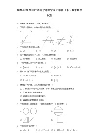 广西南宁市邕宁区2021-2022学年七年级下学期期末考试数学试卷(解析版)