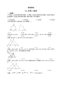 初中数学苏科版八年级上册1.2 全等三角形课堂检测