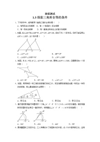 2021学年1.3 探索三角形全等的条件当堂检测题