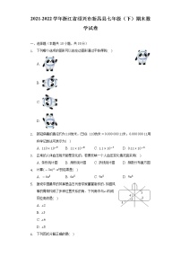 2021-2022学年浙江省绍兴市新昌县七年级（下）期末数学试卷（Word解析版）