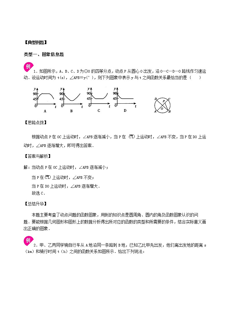 北师大版2022年中考数学专项复习：10图表信息型问题（含答案）第2页