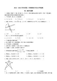 山东省淄博市张店区2021-2022学年七年级下学期期末数学试题(word版含答案)