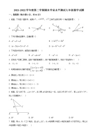 山东省聊城市高唐县2021-2022学年七年级下学期期末考试数学试题(word版含答案)