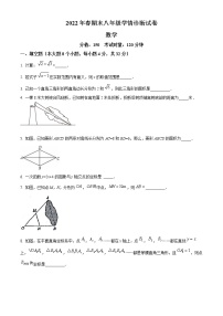 湖南省湘西土家族苗族自治州凤凰县2021-2022学年八年级下学期期末数学试题(word版含答案)