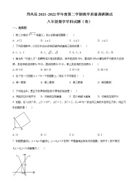 陕西省商洛市丹凤县2021-2022学年八年级下学期期末数学试题(word版含答案)