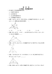 初中苏科版2.4 线段、角的轴对称性课后作业题