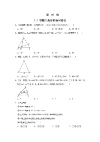 苏科版八年级上册2.5 等腰三角形的轴对称性课时练习