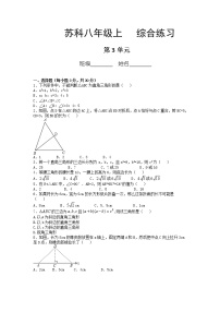 苏科版八年级上册第三章 勾股定理综合与测试练习题