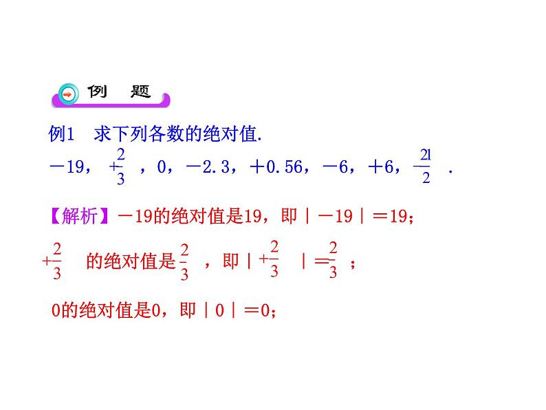 人教版七年级上册1.2.4  绝对值  第1课时课件第7页