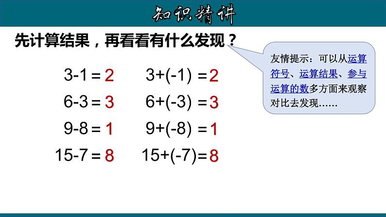 1.3.3 有理数的减法-2022-2023学年七年级数学上册教材配套教学课件(人教版)第4页