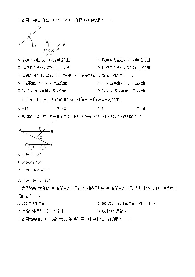 山东省烟台市海阳市2021-2022学年六年级下学期期末数学试题(word版含答案)第2页
