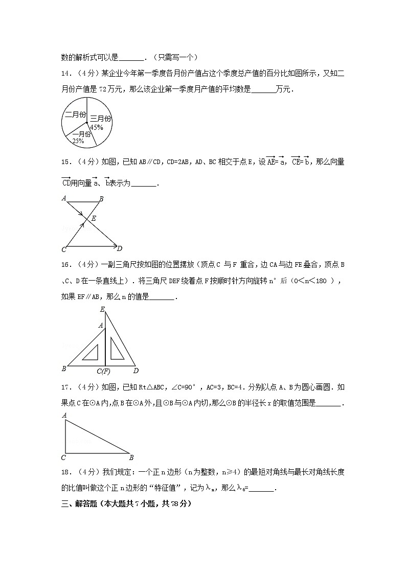 2017年上海市中考数学真题及答案第2页