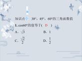24.3.1 第2課時(shí) 銳角三角函數(shù)(2)華師大版九年級數(shù)學(xué)上冊習(xí)題課件